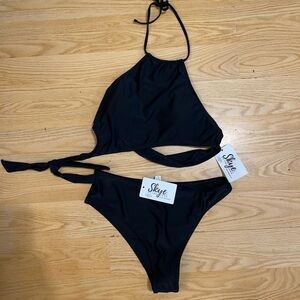 NWT- SKYE Black Swimwear Two Piece Bikini Set